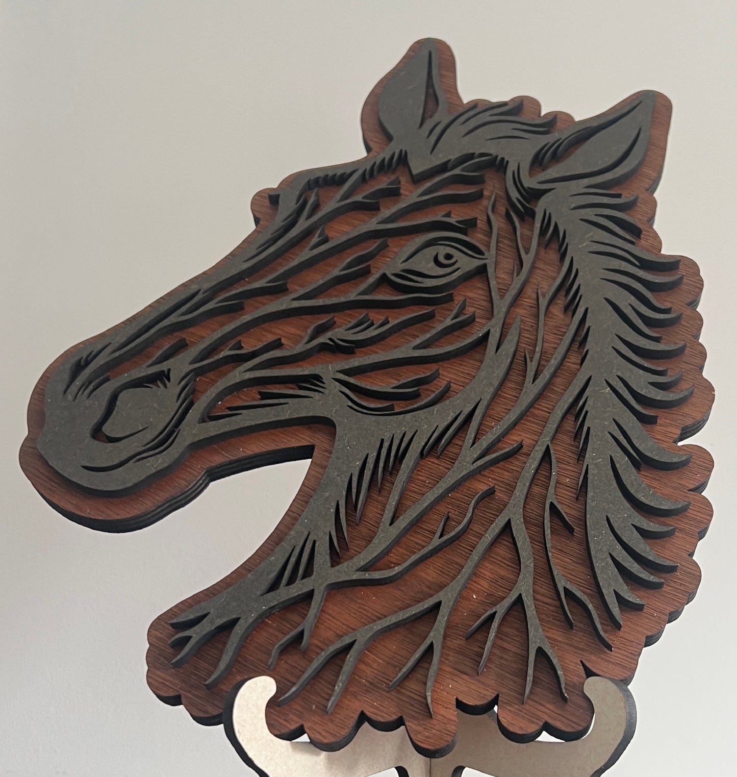 Horse Head Layered Wall Plaque
